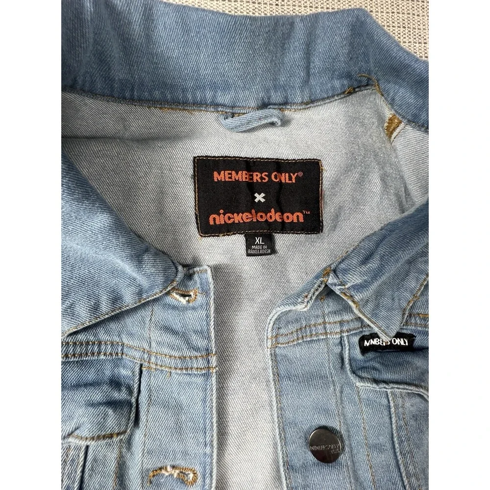 Members Only x Nickelodeon Denim Jacket Size XL